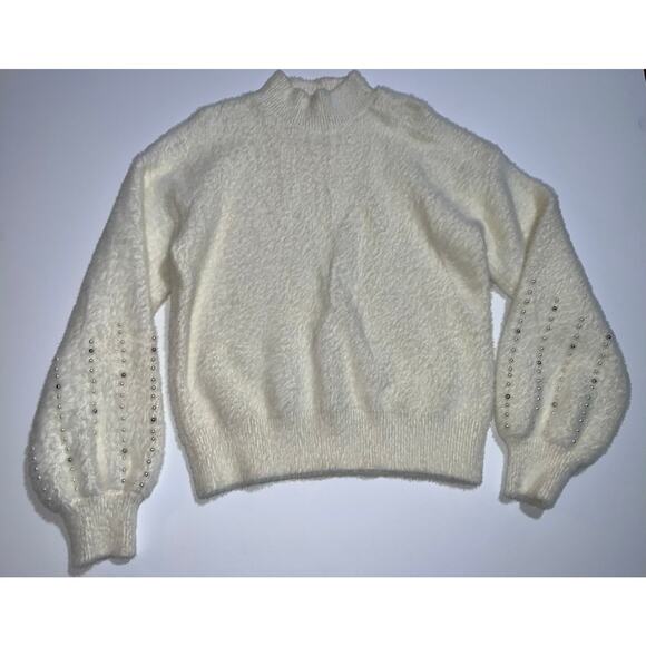 Philosophy Sweaters - Philosophy women’s super soft with pearl beads on sleeves sweater